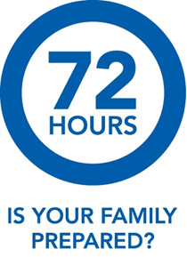 graphic asking if your family is ready for a 72 hour emergency