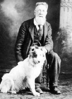 Image of Henry J. Bird with his dog named Bala